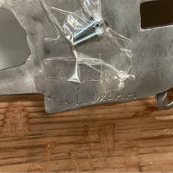 Vintage - Leandra Drumm - Pewter Chef Wall Light Switch Plate - Rare - Excellent - Picture 8 of 13